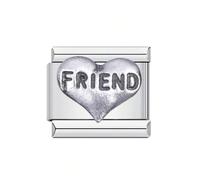 Lettera di Cuore in Acciaio Inox Per Braccialetti Con Infinite Possibilità Creative Regalo Unico Per Le Donne Braccialetto Della Lettera Di Cuore Offrire, Taglia unica, come descritto