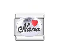 Lettera di Cuore in Acciaio Inox Per Braccialetti Con Infinite Possibilità Creative Regalo Unico Per Le Donne Braccialetto Della Lettera Di Cuore Offrire, Taglia unica, come descritto