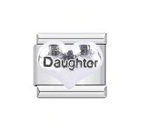 Lettera di Cuore in Acciaio Inox Per Braccialetti Con Infinite Possibilità Creative Regalo Unico Per Le Donne Braccialetto Della Lettera Di Cuore Offrire, Taglia unica, come descritto