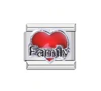 Lettera di Cuore in Acciaio Inox Per Braccialetti Con Infinite Possibilità Creative Regalo Unico Per Le Donne Braccialetto Della Lettera Di Cuore Offrire, Taglia unica, come descritto