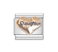 Lettera di Cuore in Acciaio Inox Per Braccialetti Con Infinite Possibilità Creative Regalo Unico Per Le Donne Braccialetto Della Lettera Di Cuore Offrire, Taglia unica, come descritto