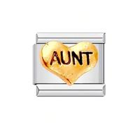 Lettera di Cuore in Acciaio Inox Per Braccialetti Con Infinite Possibilità Creative Regalo Unico Per Le Donne Braccialetto Della Lettera Di Cuore Offrire, Taglia unica, come descritto