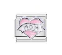 Lettera di Cuore in Acciaio Inox Per Braccialetti Con Infinite Possibilità Creative Regalo Unico Per Le Donne Braccialetto Della Lettera Di Cuore Offrire, Taglia unica, come descritto