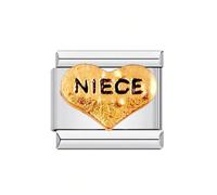 Lettera di Cuore in Acciaio Inox Per Braccialetti Con Infinite Possibilità Creative Regalo Unico Per Le Donne Braccialetto Della Lettera Di Cuore Offrire, Taglia unica, come descritto