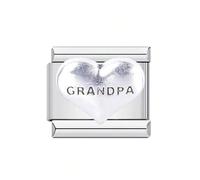 Lettera di Cuore in Acciaio Inox Per Braccialetti Con Infinite Possibilità Creative Regalo Unico Per Le Donne Braccialetto Della Lettera Di Cuore Offrire, Taglia unica, come descritto