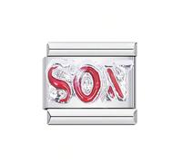 Lettera di Cuore in Acciaio Inox Per Braccialetti Con Infinite Possibilità Creative Regalo Unico Per Le Donne Braccialetto Della Lettera Di Cuore Offrire, Taglia unica, come descritto