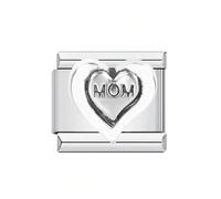 Lettera di Cuore in Acciaio Inox Per Braccialetti Con Infinite Possibilità Creative Regalo Unico Per Le Donne Braccialetto Della Lettera Di Cuore Offrire, Taglia unica, come descritto