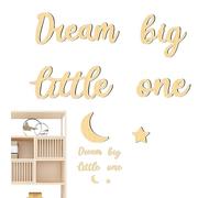 Lettera di legno a parete - sceneggiatura in legno arte murale | Big Dream Walls Sign for Children's Room | Home Gallery Art | Decorazione per la stanza bambini sicura per il Ringraziamento | Sceneggi