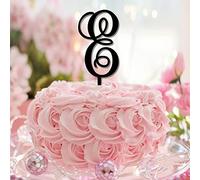 Lettera E Cake Topper Monogramma Iniziale Cognome Corona Floreale Divertente Per Matrimonio Nuziale Doccia Decorazioni Riutilizzabile Personalizza Il Tuo Topper Per Torta Regali di Addio Al Nubilato