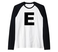 Lettera E - Costume Coordinato per Halloween e spettacoli drammatici Maglia con Maniche Raglan