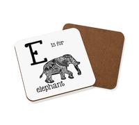Lettera E È per Elefante Sottobicchiere - Divertente Alfabeto