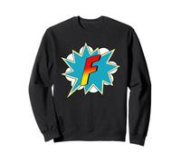 Lettera F Supereroe Nome Comico Retro Costume Felpa