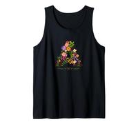 LETTERA FLOREALE DONNA A INIZIALE ACQUERELLO BOTANICO FIORE Canotta