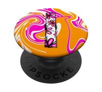 Lettera floreale I Bright Bloom alfabeto design PopSockets PopGrip Adesivo