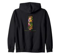 LETTERA FLOREALE I INIZIALE ACQUERELLO BOTANICO FIORE DONNA Felpa con Cappuccio
