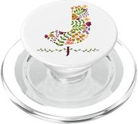 LETTERA FLOREALE J INIZIALE ACQUERELLO BOTANICO FIORE DONNA PopSockets PopGrip per MagSafe