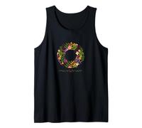 LETTERA FLOREALE O INIZIALE ACQUERELLO BOTANICO FIORE DONNA Canotta