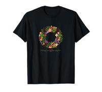 LETTERA FLOREALE O INIZIALE ACQUERELLO BOTANICO FIORE DONNA Maglietta