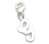 Lettera G Charm iniziale in argento sterling su clip da 9 mm .925 x1