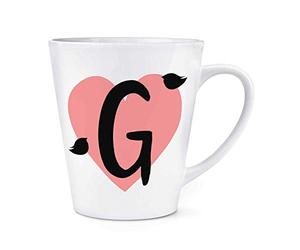 Lettera G Cuore Alfabeto 12oz Latte Tazza