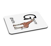 Lettera G È Per Giraffa PC Computer Mouse Pad - Alfabeto Zoo Safari