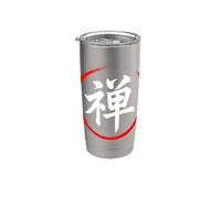 Lettera giapponese Kanji pacifica "Zen" Bicchiere termico in acciaio inox doppia parete