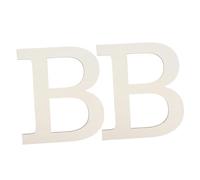 Lettera Grande in Legno Beige 12 Pollici, 2 Pezzi | Paintable, per Parete e Festa, Finitura Grezza, Stile Versatile, 2 Unità