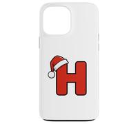 Lettera H Retro Santa Claus Festive Holiday Brutto Natale Custodia per iPhone 13 Pro Max