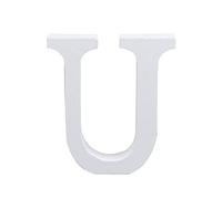 Lettera in legno bianco con nome in inglese, design artistico e artigianale a forma di cuore, decorazione per la casa o per matrimoni, ornamenti