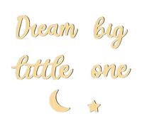 Lettera in legno da parete - Lettere in legno per decorazione da parete | Moderno segno Big Dream Wall per la cameretta dei bambini | Adorabile arte della galleria per compleanno, festa dei bambini