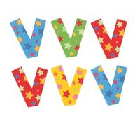 Lettera in legno V con stelline - Bigjigs Toys