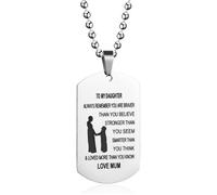Lettera inglese Tag a mio figlio famiglia serie collana madre figlio collana in acciaio inox distintivo militare