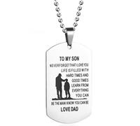 Lettera inglese Tag a mio figlio famiglia serie collana madre figlio collana in acciaio inox distintivo militare
