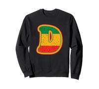 Lettera Iniziale D Monogramma Nero Storia Mese Retro Colori Felpa