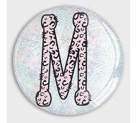 Lettera iniziale dell'alfabeto monogramma M magneti da frigorifero in vetro piccoli magneti rotondi per frigorifero, armadio, scuola, casa, cucina, ufficio, classe, lavagne bianche, armadietti, regali