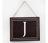 Lettera iniziale J Monogramma da appendere alla parete in legno cartello 25,4 x 30,5 cm Script cognome retrò arte da parete in legno placca con detti decorazione per la casa per soggiorno ufficio