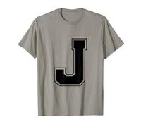 Lettera J Big Bold Capital Varsity Alphabet Monogram Maglietta
