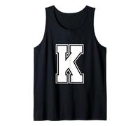 Lettera K Big Bold Capital Varsity Alphabet Monogram Canotta