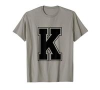 Lettera K Big Bold Capital Varsity Alphabet Monogram Maglietta