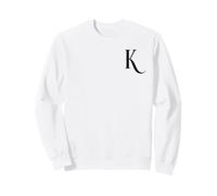 Lettera K Elegante monogramma Iniziale Tipografia Regalo Felpa