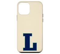 Lettera L Alfabeto Initial College Varsity Style Monogramma Custodia per iPhone 12 mini