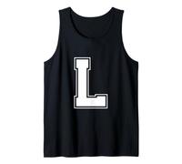 Lettera L Big Bold Capital Varsity Alphabet Monogram Canotta