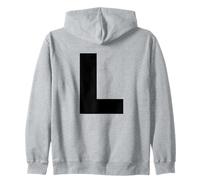 Lettera L - Costume Coordinato per Halloween e spettacoli teatrali Felpa con Cappuccio
