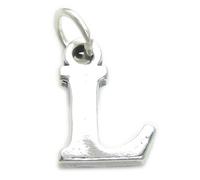 Lettera L iniziale charm in argento sterling .925 x 1 ciondolo con ciondoli lett