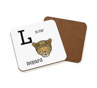 Lettera L Is Per Leopardo Sottobicchiere - Divertente Animale