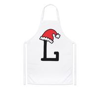Lettera L Natale Cappello Chef Grembiule Rosso Babbo Bambini Alfabeto Cucinare