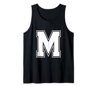 Lettera M Big Bold Capital Varsity Alphabet Monogram Canotta