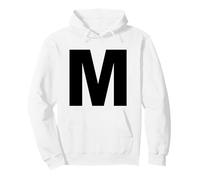 Lettera M - Costume Coordinato per Halloween e spettacoli teatrali Felpa con Cappuccio