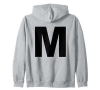 Lettera M - Costume Coordinato per Halloween e spettacoli teatrali Felpa con Cappuccio
