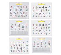 Lettera magnetica di - Blocco note per l'apprendimento in ABS, strumento di pratica riutilizzabile per lettere magnetiche, giocattolo educativo per tracciare prescolare, lavagna per